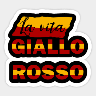 La Vita Giallo Rosso Sticker